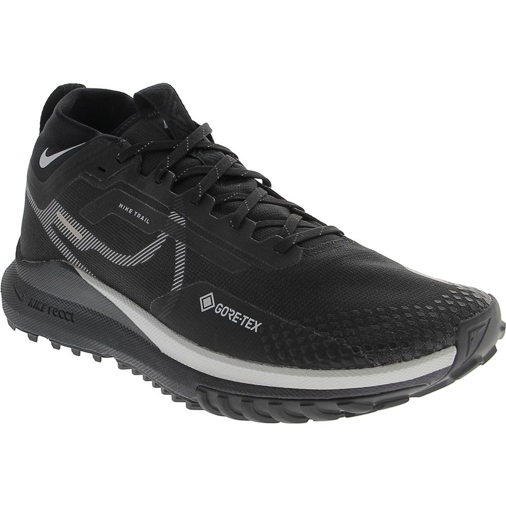 Nike React Pegasus Trail GTX 4 Trail Running Shoes - Mens Black White Grey