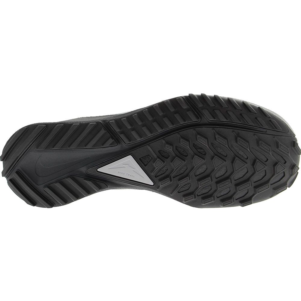 Nike React Pegasus Trail GTX 4 Trail Running Shoes - Mens Black White Grey Sole View