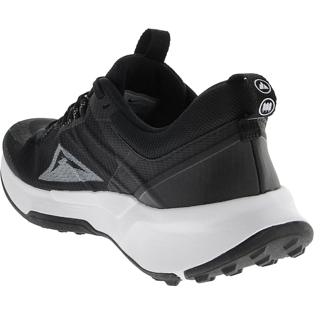 Nike Juniper Trail 2 Mens Trail Running Shoes Black Black White Back View