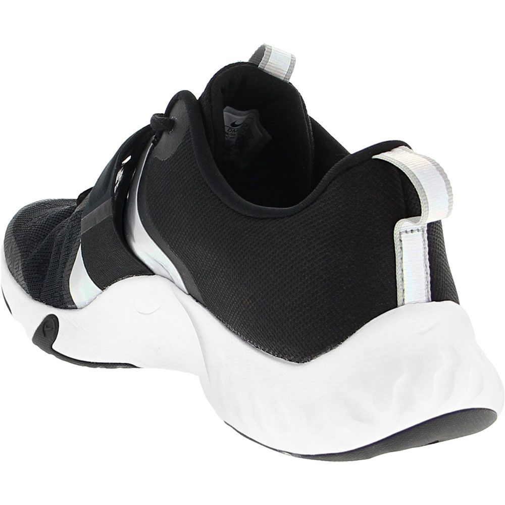 Nike Renew In Season TR 12 Premium Training Shoes - Womens Black White Silver Back View