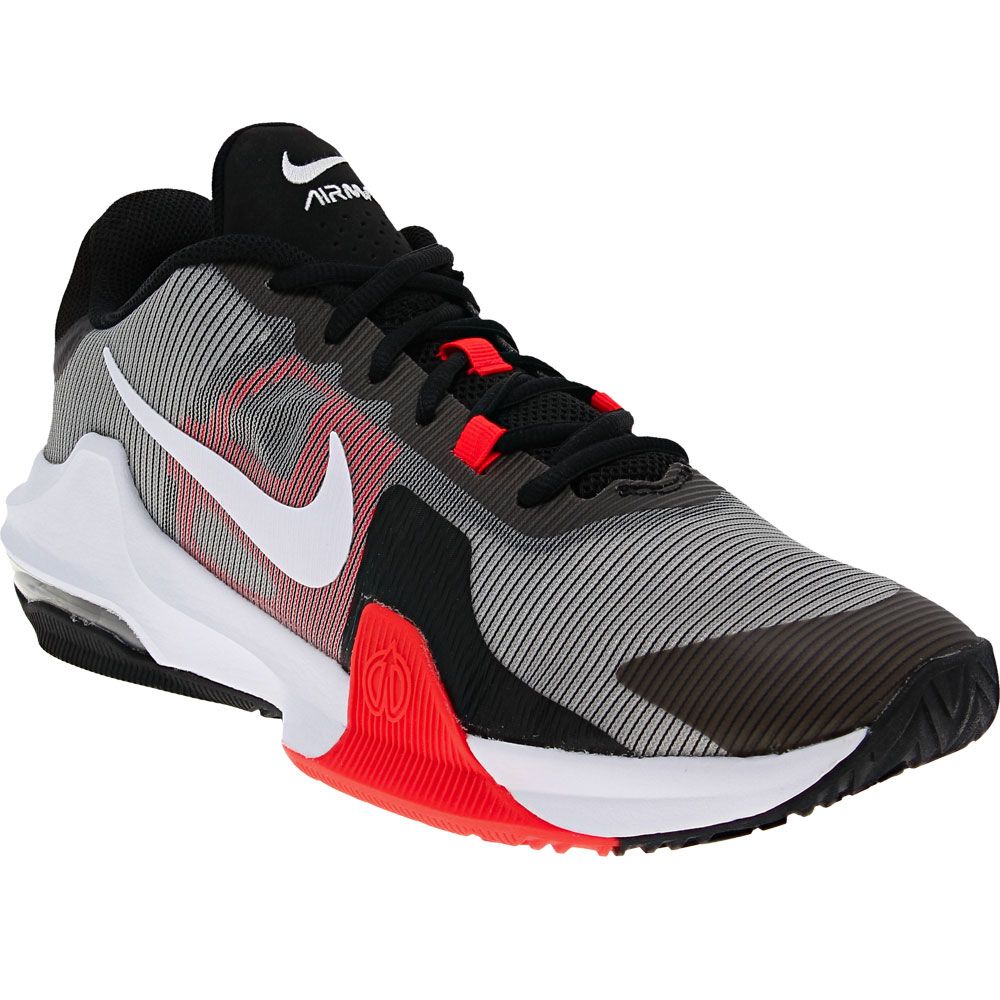 Nike Air Max Impact 4 Basketball Shoes - Mens Black Crimson Grey