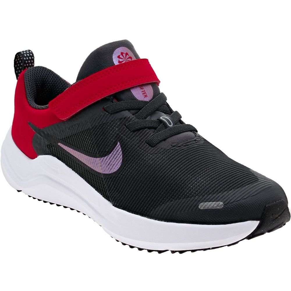 Nike Downshifter 12 PS Kids Running Shoes Black White Red