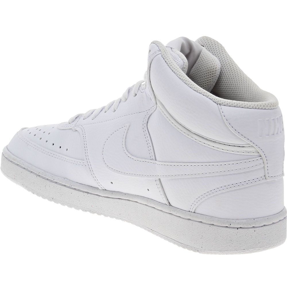 Nike Court Vision Mid Next Nature Mens Lifestyle Shoes White Back View