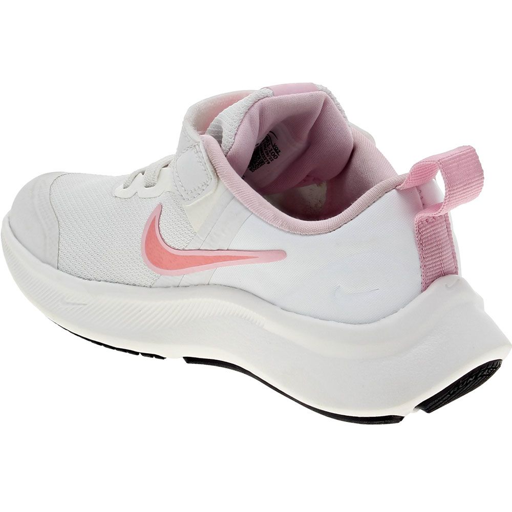 Nike Star Runner 3 SE PS Girls Running Shoes Summit White Pink Back View