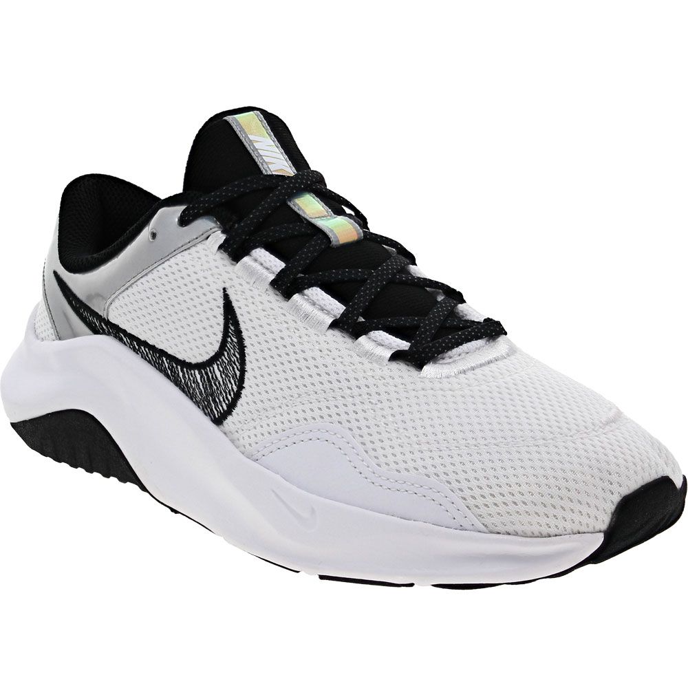 Nike Legend Essential 3 Premium Training Shoes - Womens White Silver Black
