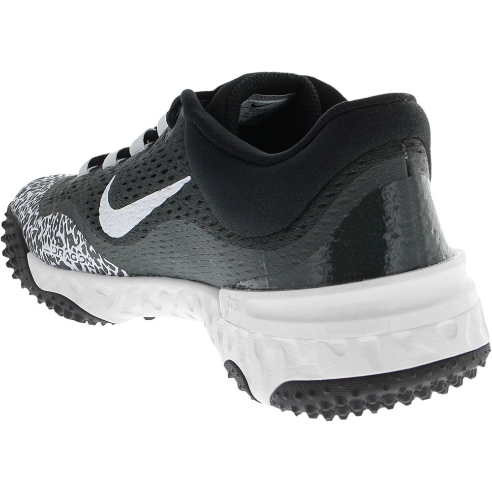 Nike Alpha Huarache Elite 4 Womens Turf Softball Training Shoes Black White Black Back View