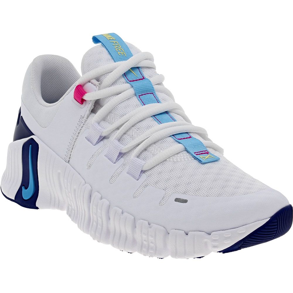 Nike Free Metcon 5 Training Shoes - Womens White Pink Blue