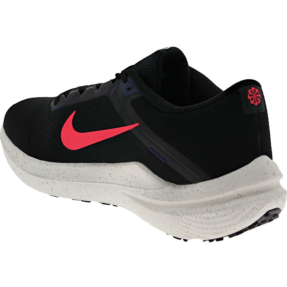 Nike Air Winflo 10 Running Shoes - Mens Black Bright Crimson Obsidian Back View