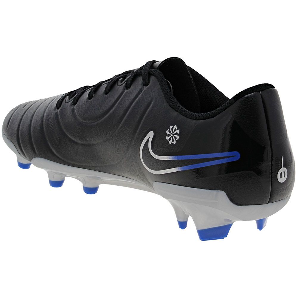 Nike Tiempo Legend 10 Club Outdoor Soccer Cleats - Mens Black Hyper Royal Chrome Back View