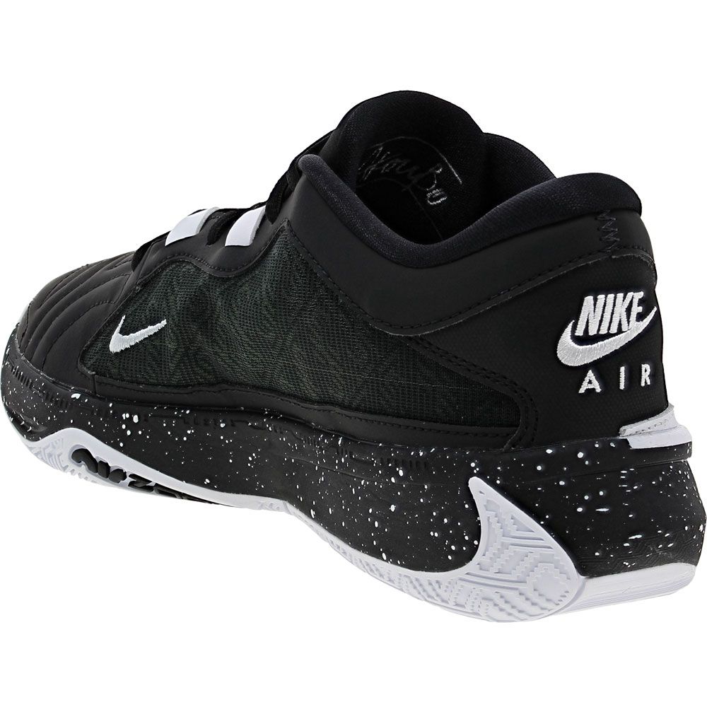 Nike Zoom Freak 5 Basketball Shoes - Mens Black Platinum White Back View