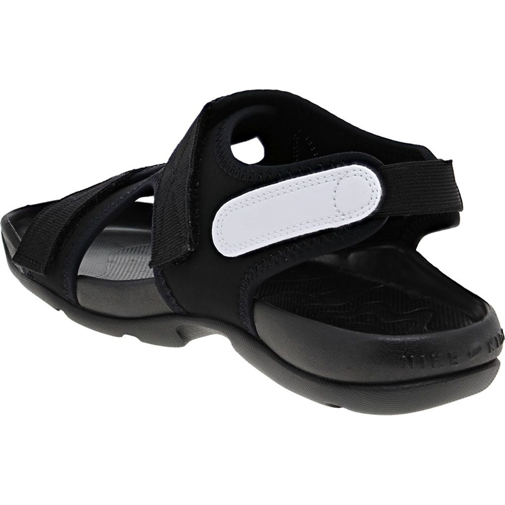 Nike Sunray Adjust 6 Gs Water Sandals - Boys Black White Back View