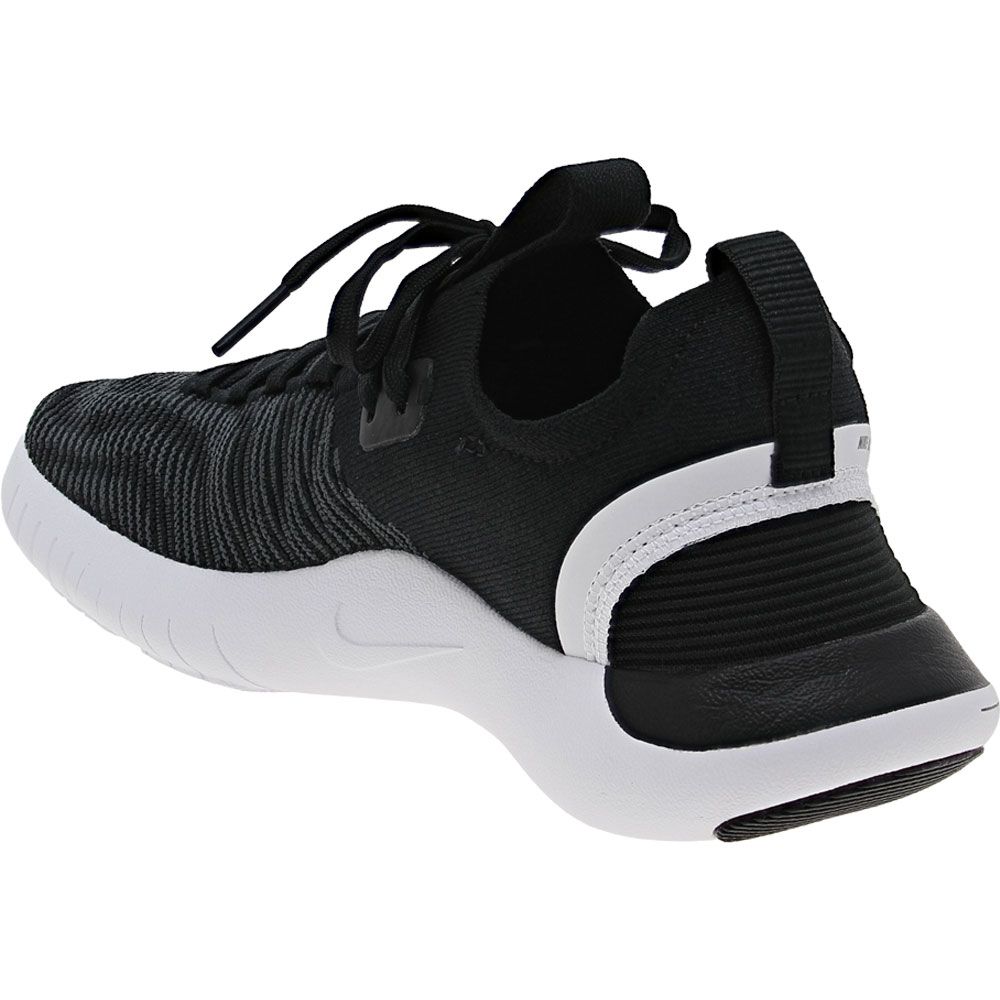 Nike Free Run Flyknit Nn Running Shoes - Womens Black Black Grey Back View
