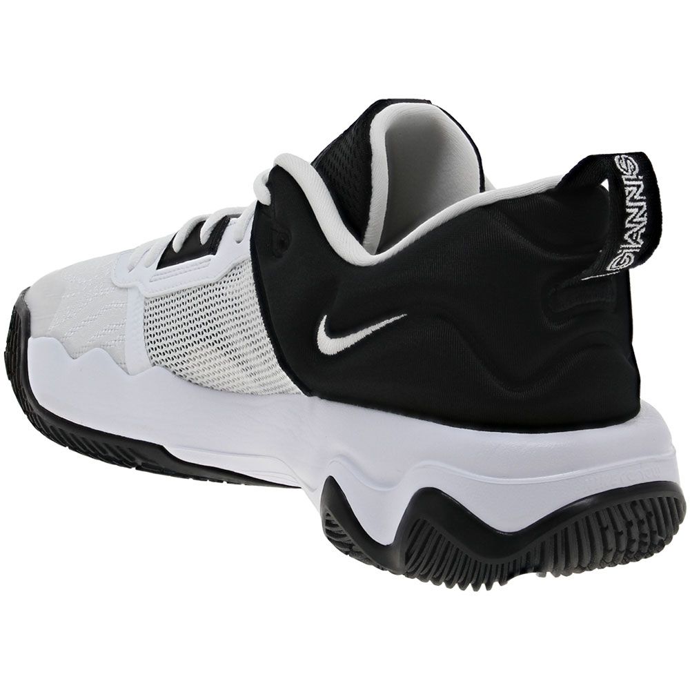 Nike Giannis Immortality 3 Basketball Shoes - Mens White Black Back View