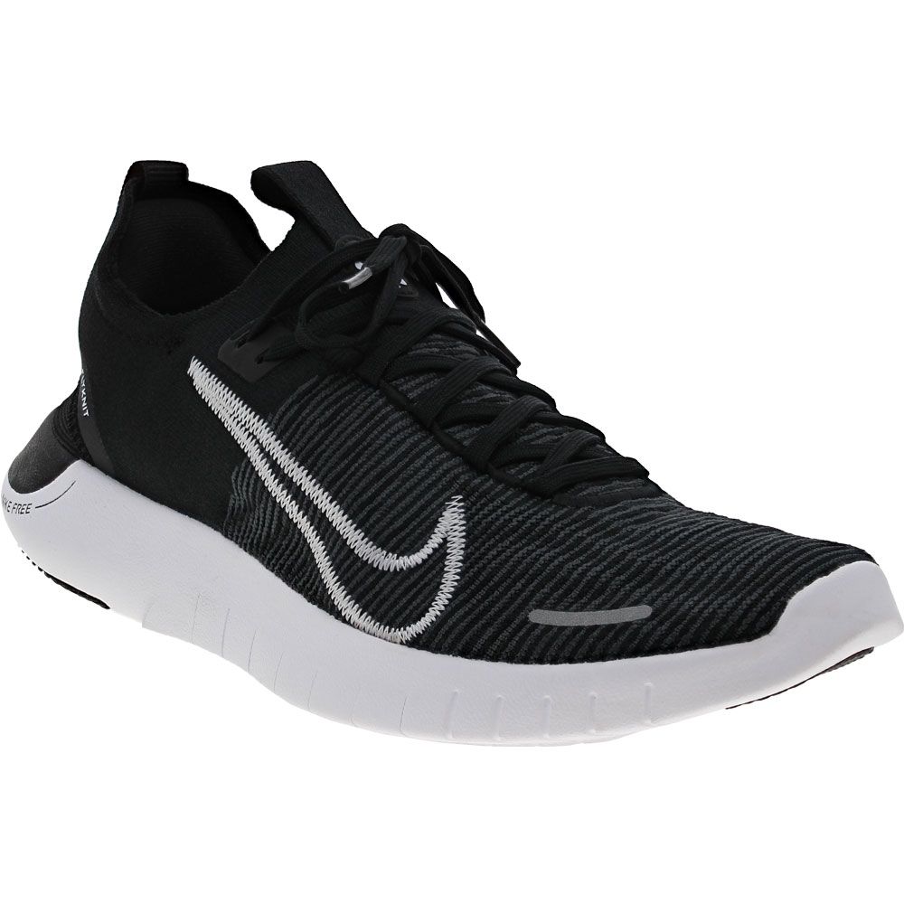 Nike Free Run Flyknit Next Running Shoes - Mens Black White Anthracite