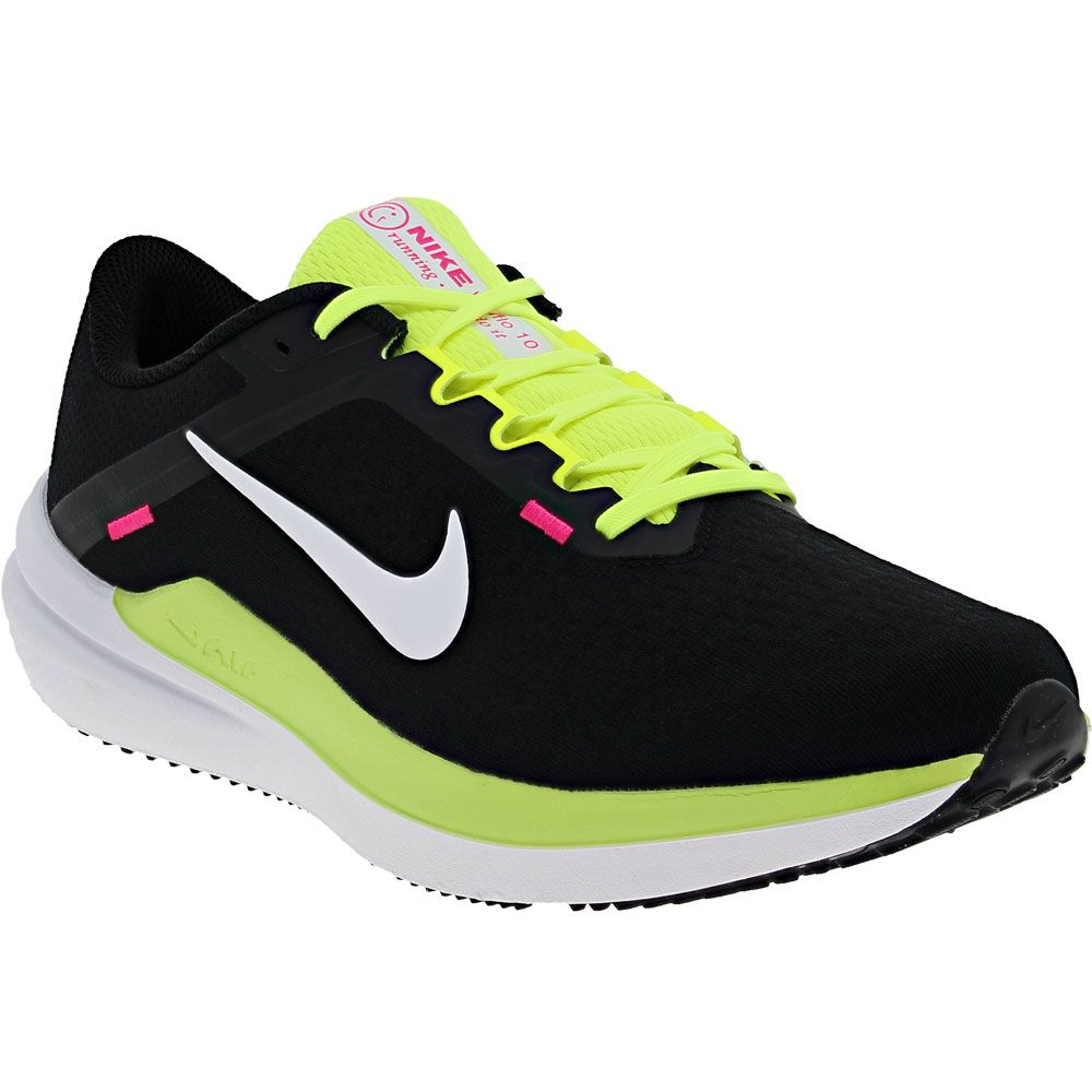Nike Air Winflo 10 Xcc Running Shoes - Mens Black White Volt Hyper Pink