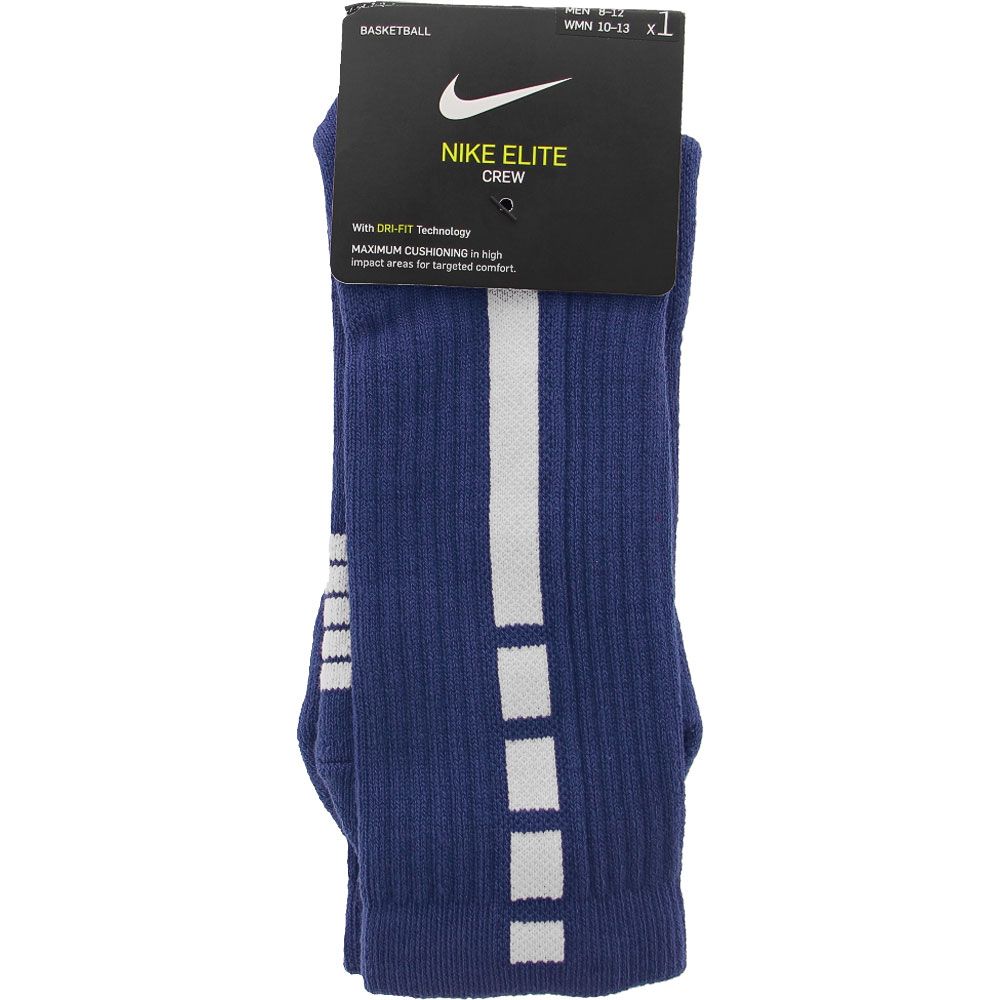 Nike Elite 7 Bball Crew Socks - Mens Blue White View 2
