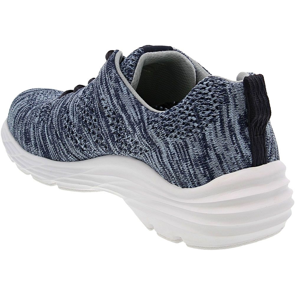 Nurse Mates Tabor Walking Shoes - Womens Navy Woven Back View