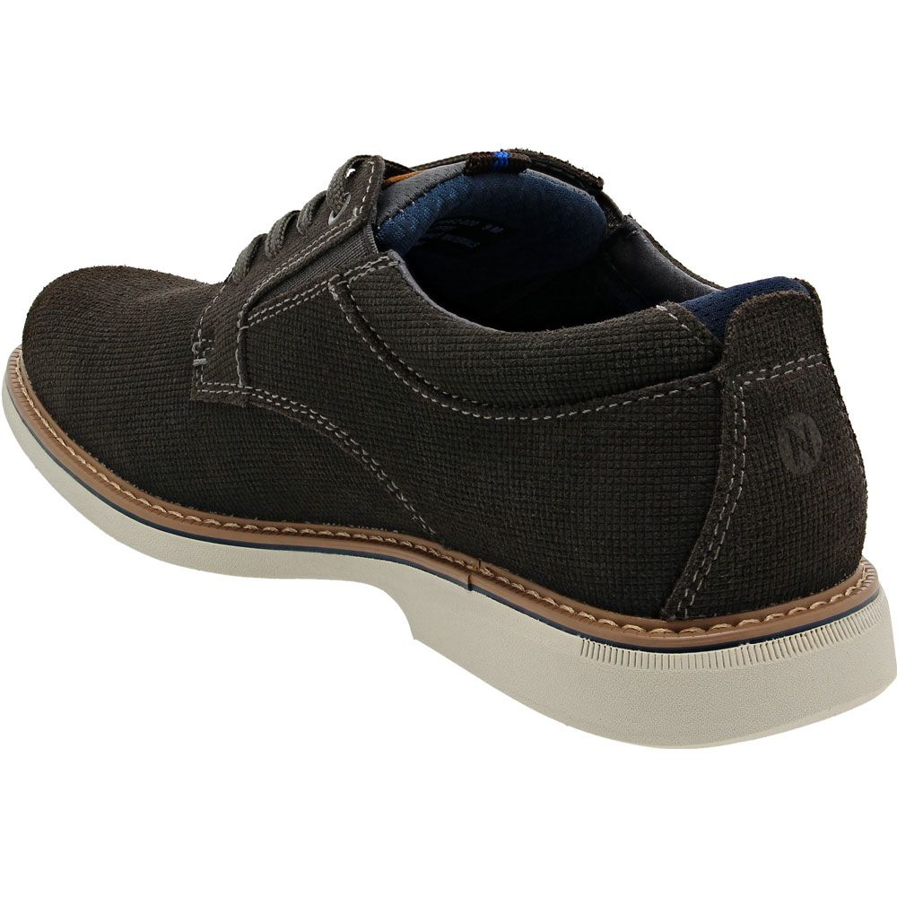Nunn Bush Otto Plain Toe Oxford Lace Up Casual Shoes - Mens Grey Back View