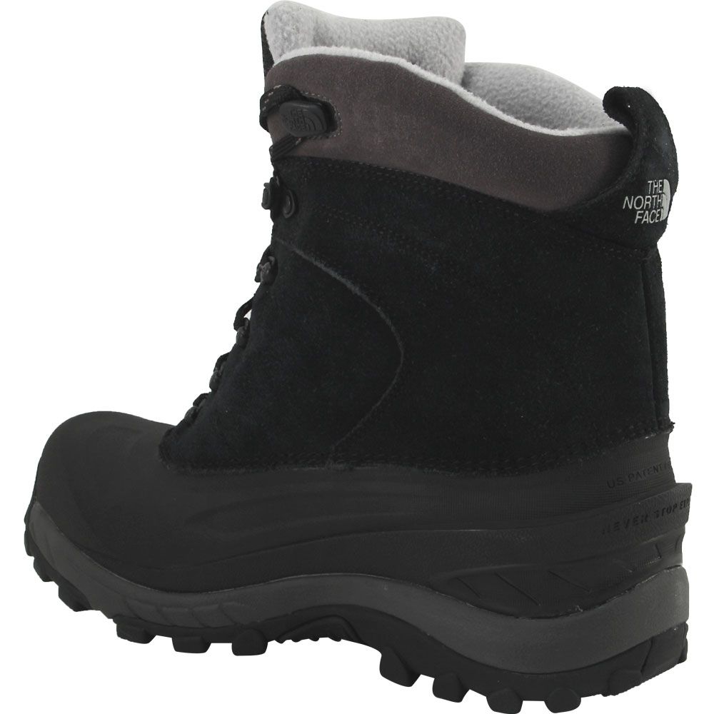 The North Face Chilkat 3 Winter Boots - Mens Black Dark Gull Grey Back View
