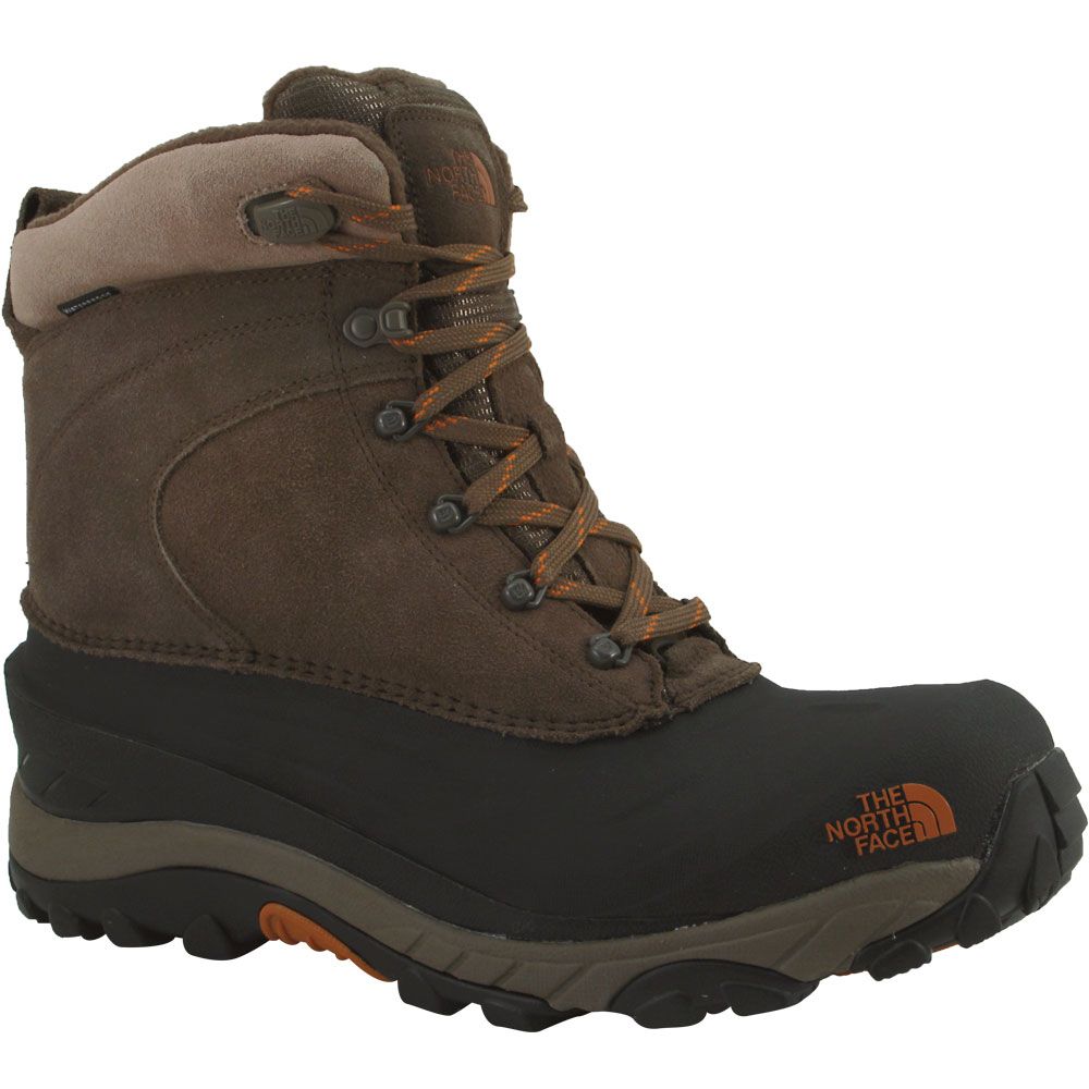 The North Face Chilkat 3 Winter Boots - Mens Mudpack Brown Bombay Orange