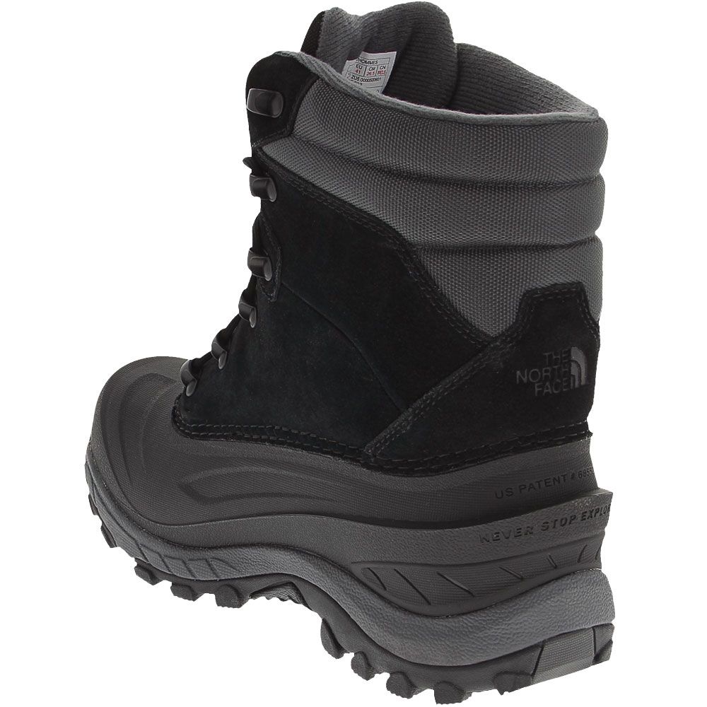 The North Face Chilkats 4 Winter Boots - Mens Black Dark Shadow Grey Back View