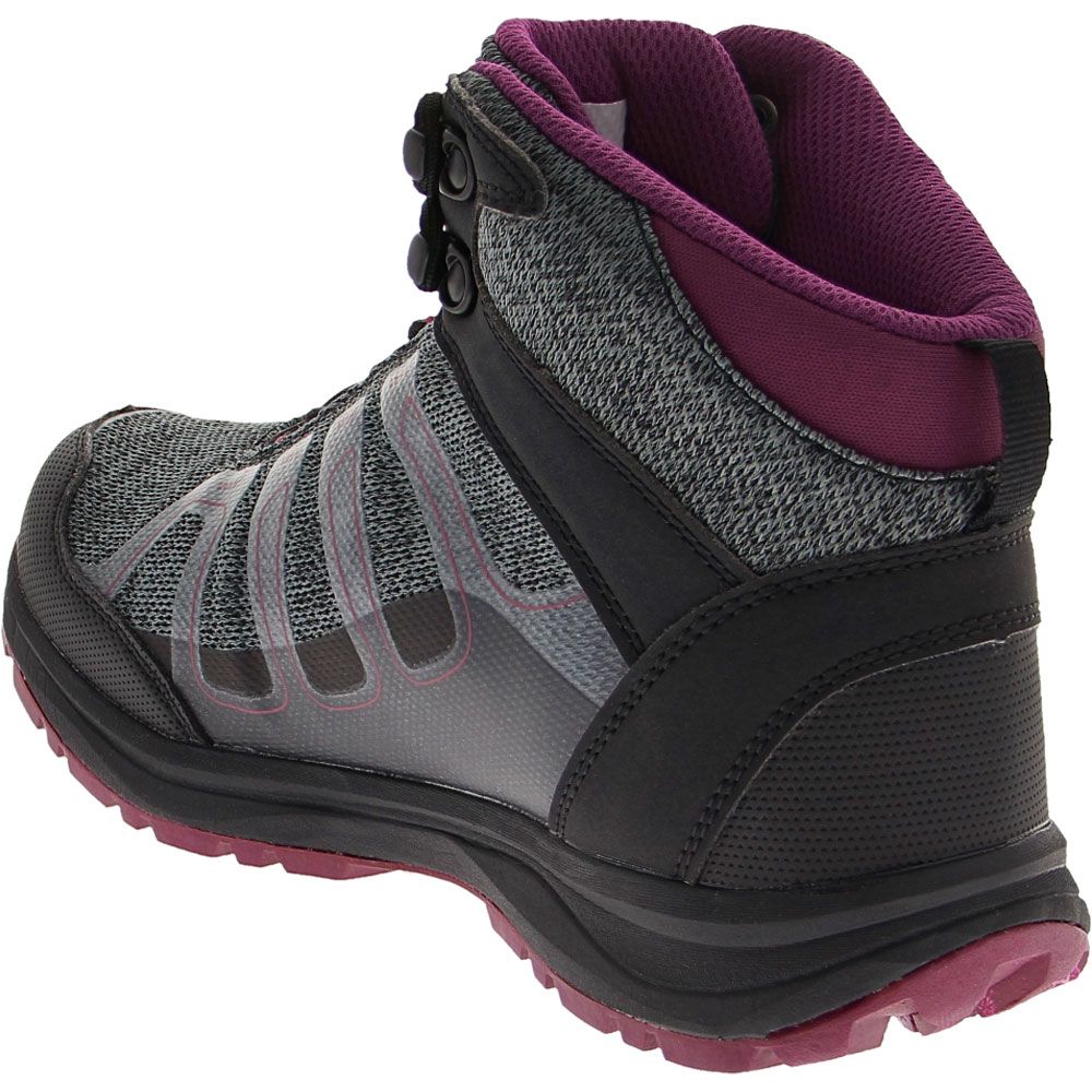 Northside Gamma Mid Wp Hiking Boots - Womens Gray Wine Back View