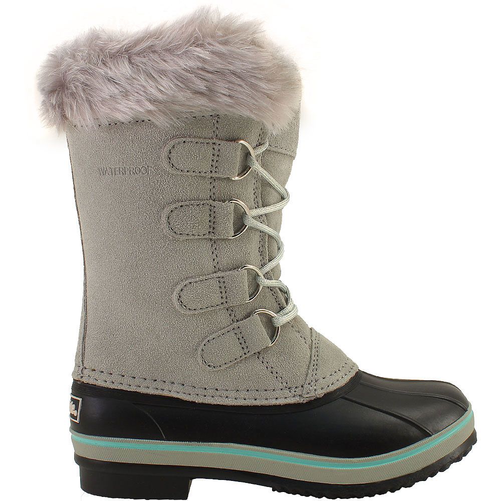 Northside Kathmandu Winter Boots - Girls Light Grey Aqua Side View