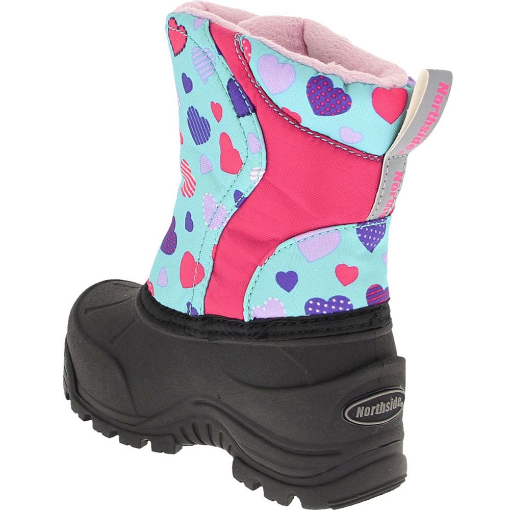 Northside Flurrie Toddler Winter Boots - Baby Toddler Fuchsia Aqua Back View