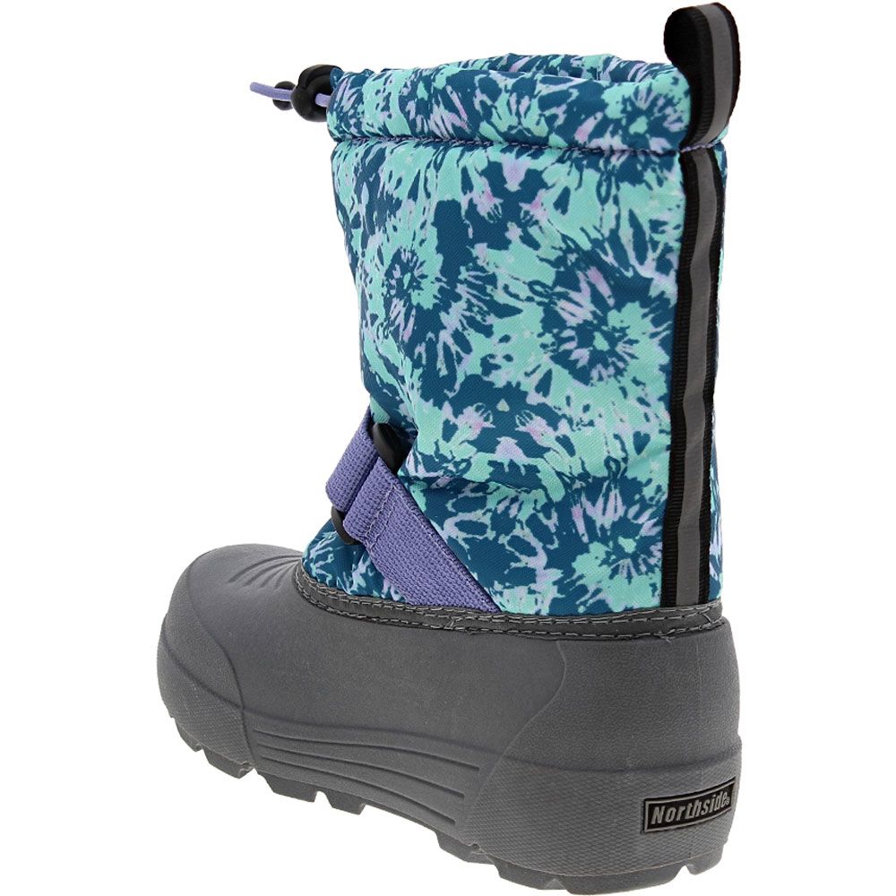Northside Frosty Winter Boots - Boys | Girls Aqua Lilac Tie Dye Back View