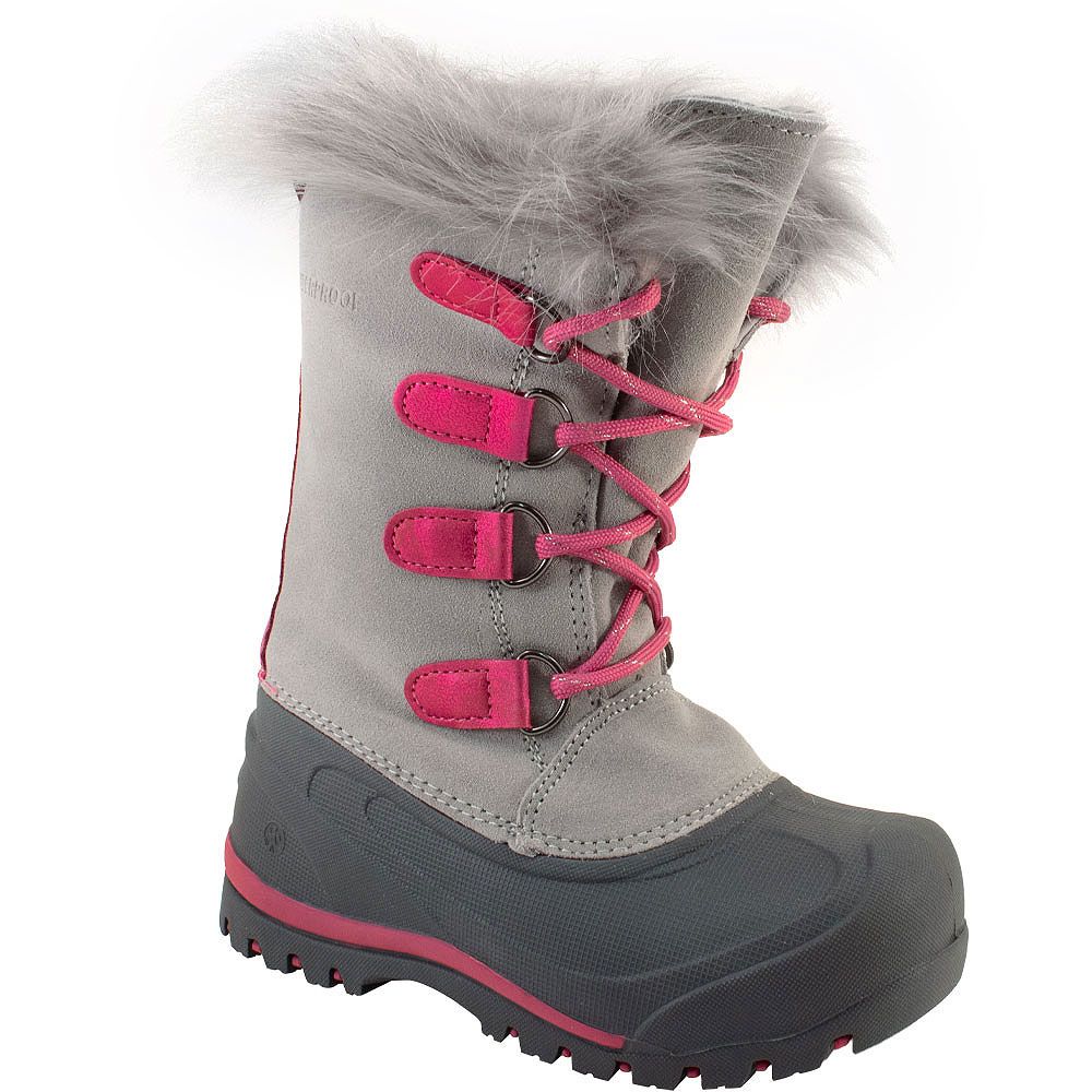 Northside Snowdrop 2 Winter Boots - Girls Light Grey Fuchsia