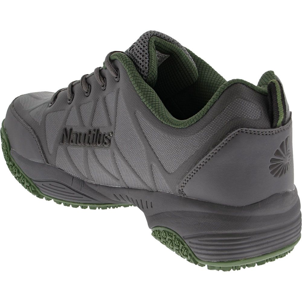 Nautilus Slip Resistant Athletic Composite Toe Work Shoes - Mens Grey Back View