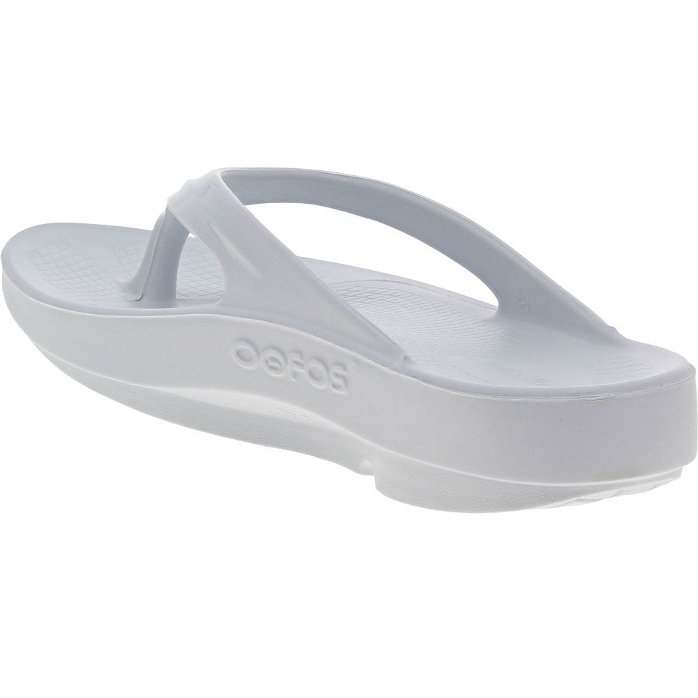 Oofos OOlala Womens Sandal White Back View