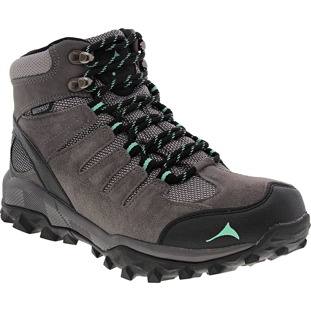 Pacific Mountain Boulder Mid Hiking Boots - Womens Grey Mint