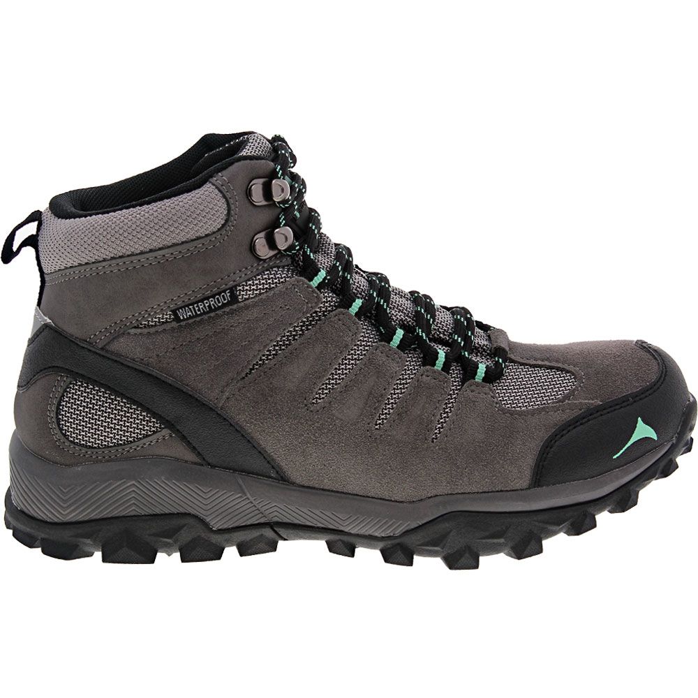Pacific Mountain Boulder Mid Hiking Boots - Womens Grey Mint Side View