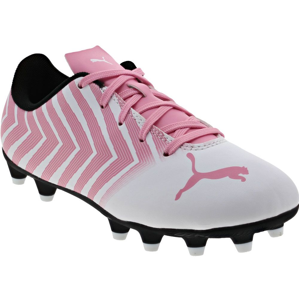 Puma Tacto 2 FG Jr Girls Outdoor Soccer Cleats White Pink