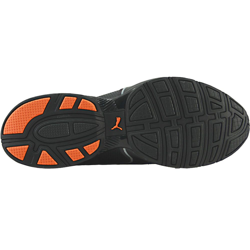 Puma Cell Surin 2 Matte Running Shoes - Mens Black Asphalt Shocking Orange Sole View