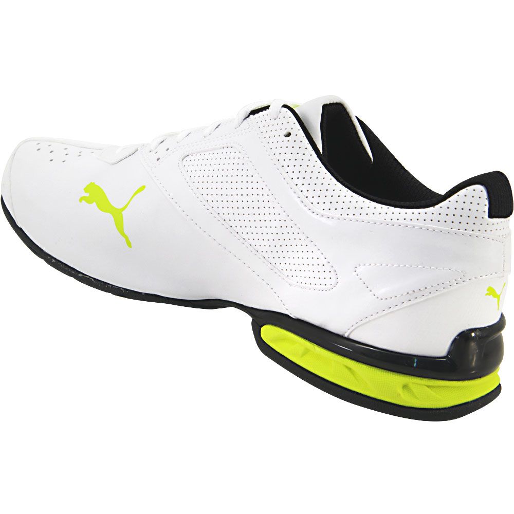 Puma Tazon 6 Fm Running Shoes - Mens White Black Safety Yellow Back View