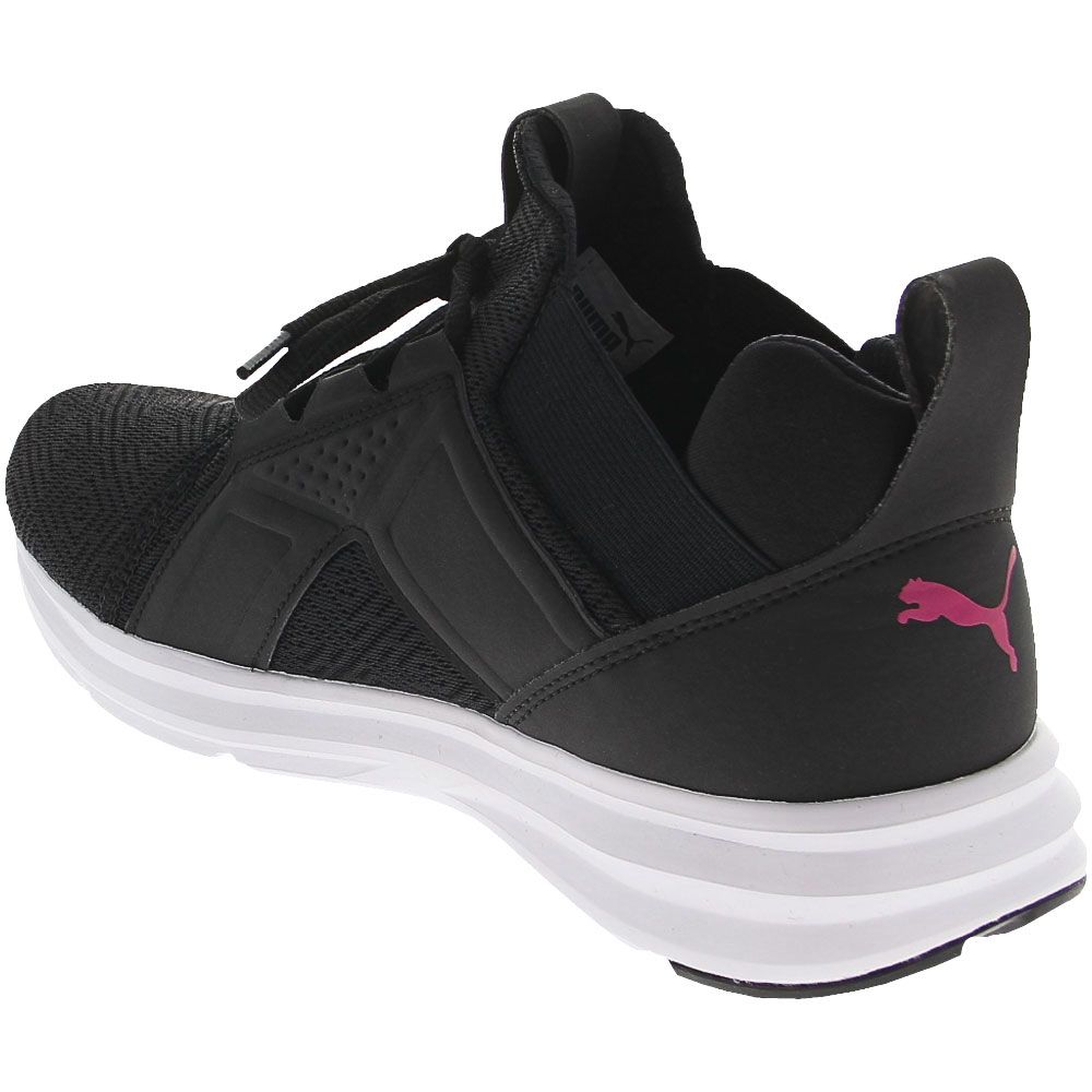Puma Enzo Femme Running Shoes - Womens Black Pink Back View