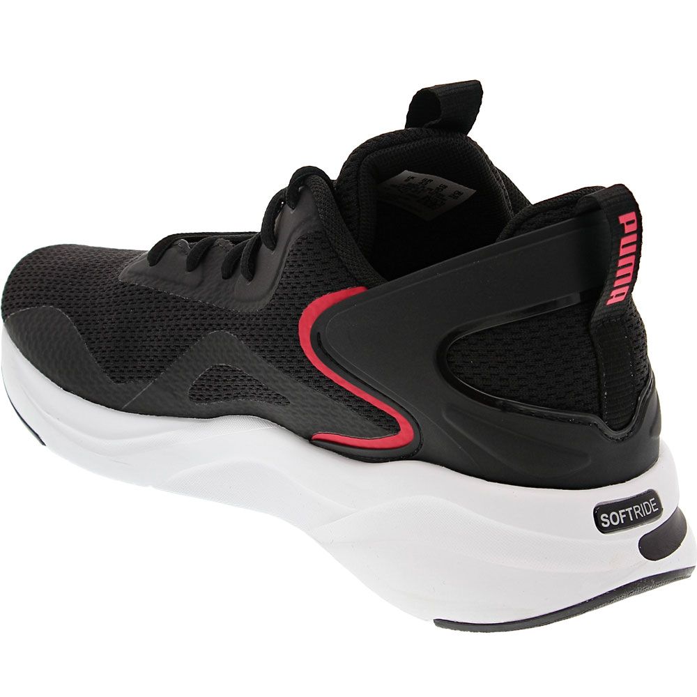 Puma Softride Rift Tech Running Shoes - Mens Black Red Back View