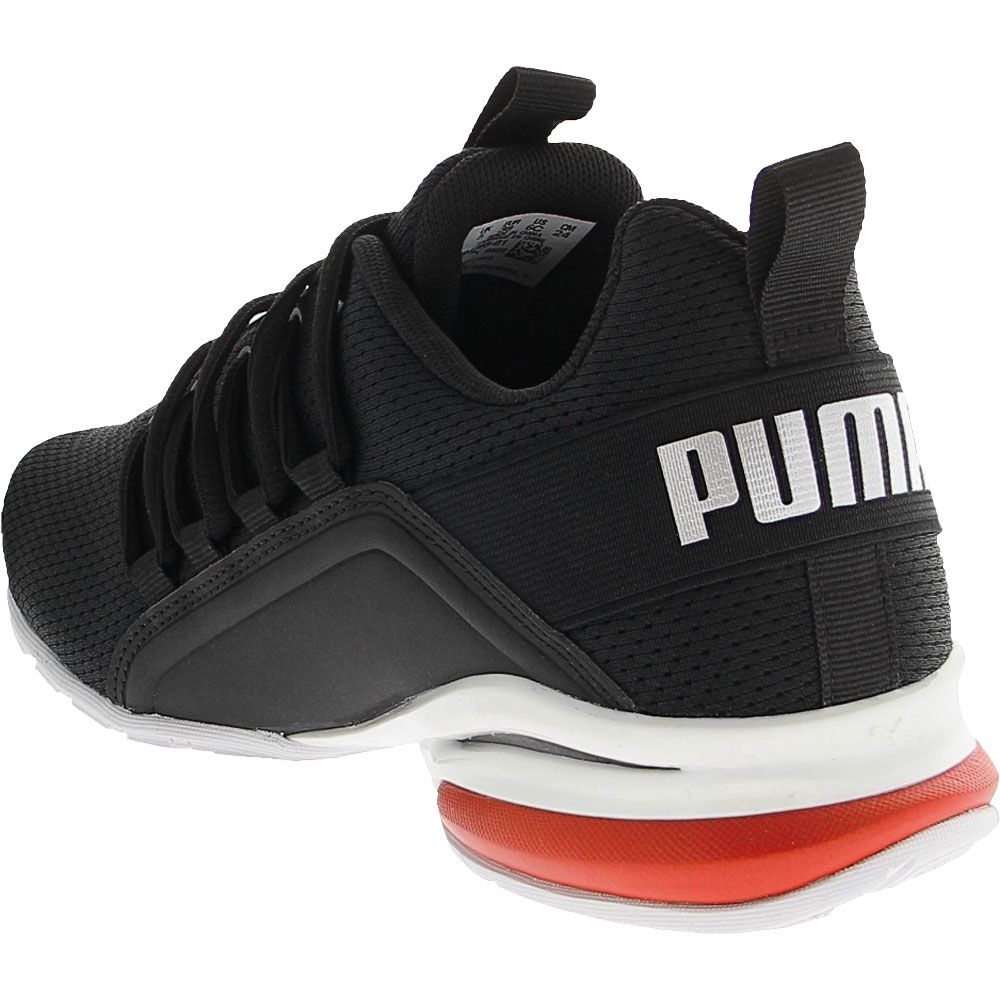 Puma Axelion Mesh Jr Running Shoes - Boys | Girls Black White Red Back View