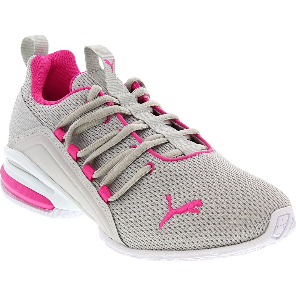 Puma grey shop pink shoes