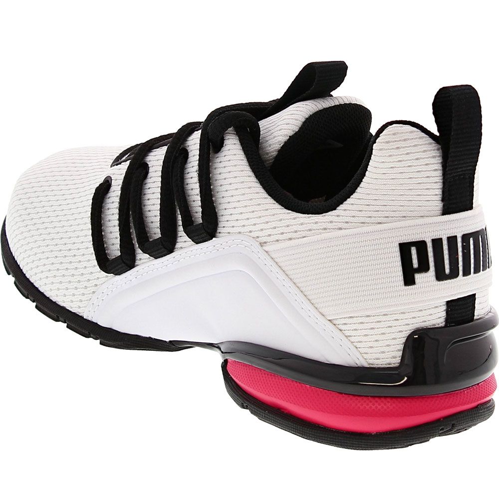 Puma Axelion Mesh Yth Running Shoes - Boys White Black Red Back View