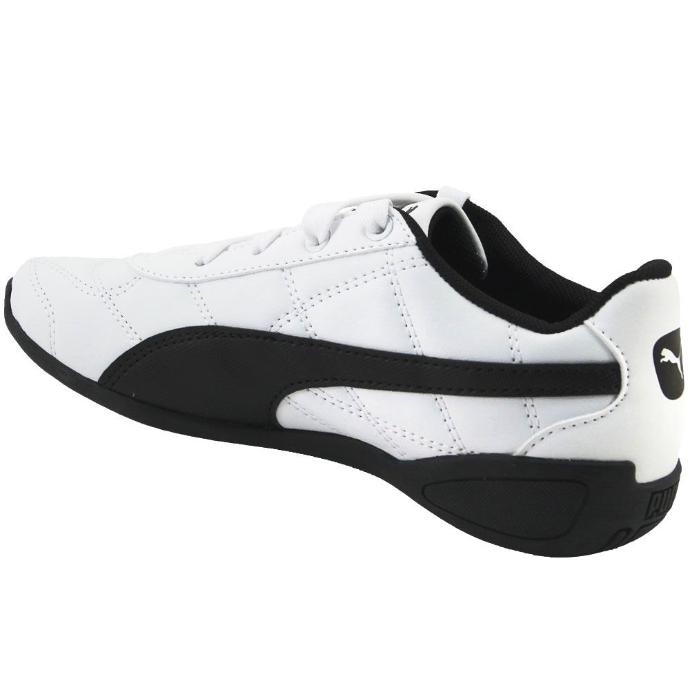 Puma Tune Cat 3 Running Shoes - Boys White Black Back View