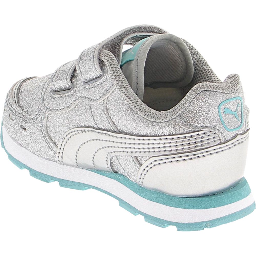 Puma Vista Glitz Athletic Shoes - Baby Toddler Silver Sparkle Back View