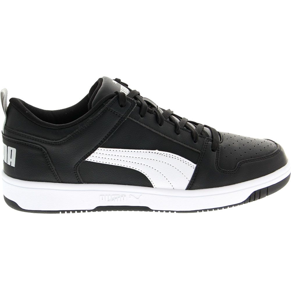 Puma Rebound Layup Lo Sl Lifestyle Shoes - Mens Black White Side View