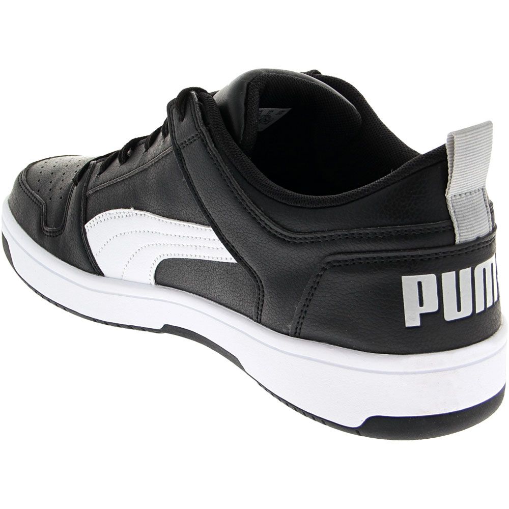 Puma Rebound Layup Lo Sl Lifestyle Shoes - Mens Black White Back View