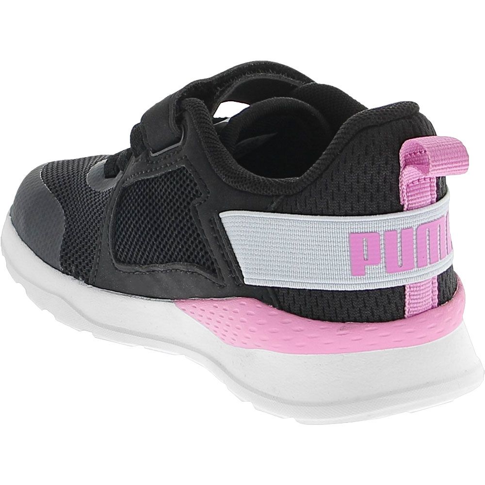 Puma Anzarun AC PS Kids Running Shoes Black Pink Back View