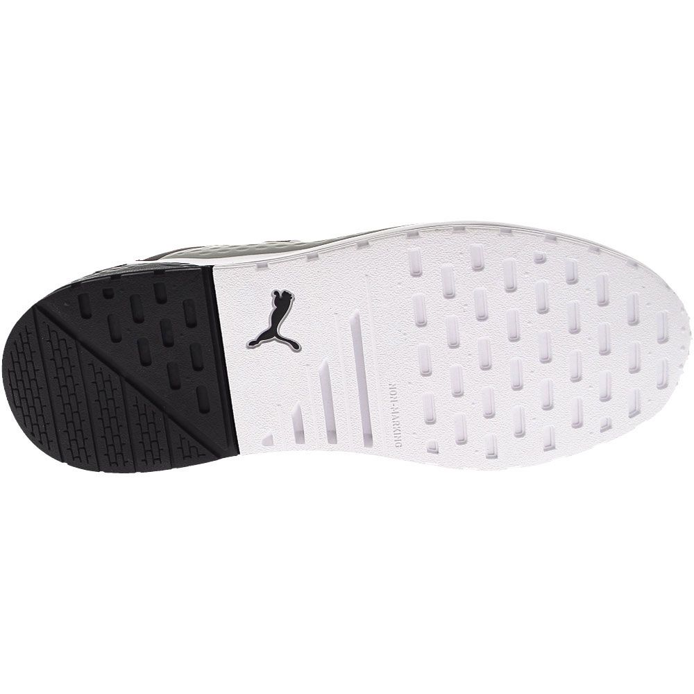 Puma Anzarun Cage Running Shoes - Mens Black White Grey Sole View