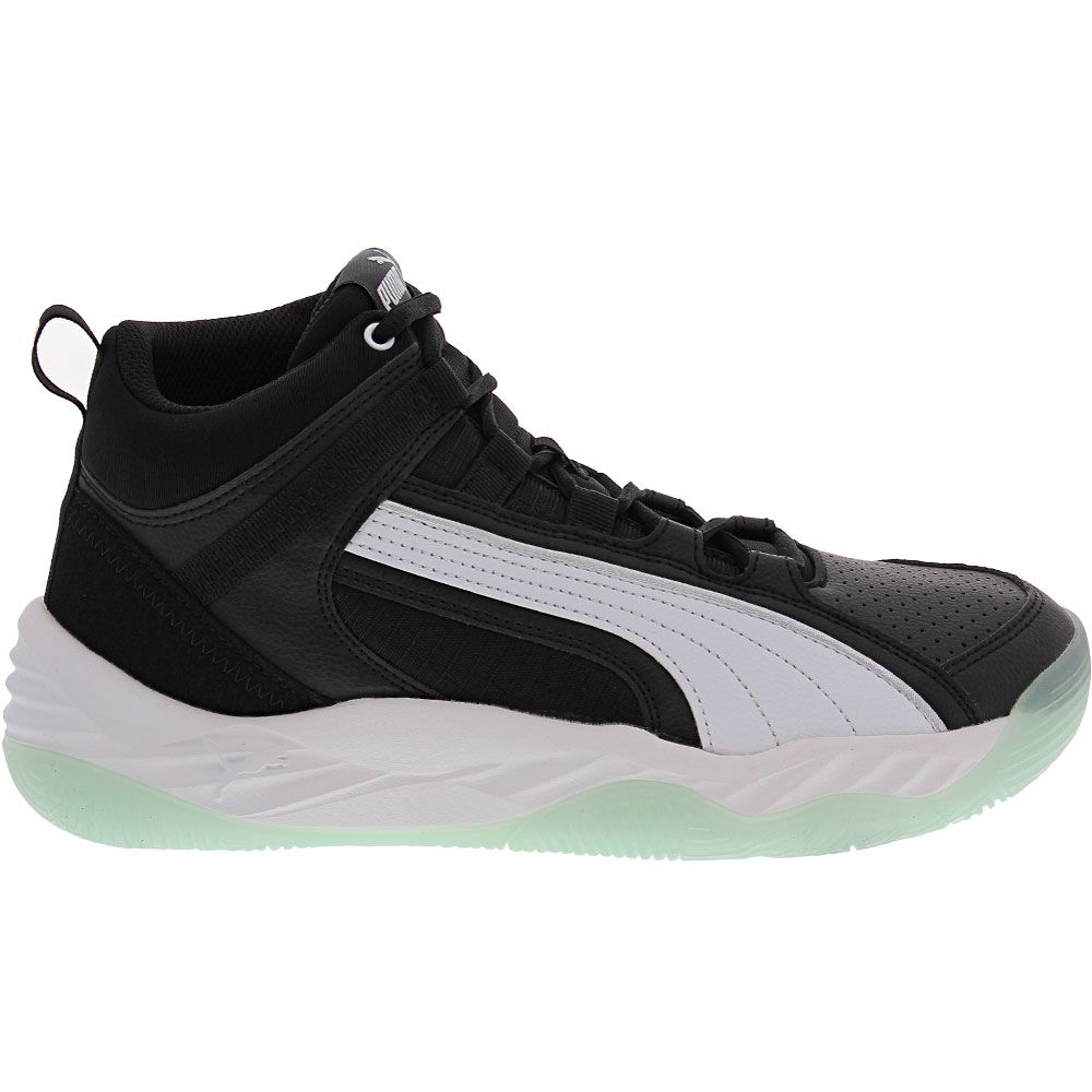Puma Rebound Future Evo Lifestyle Shoes - Mens Black White Side View
