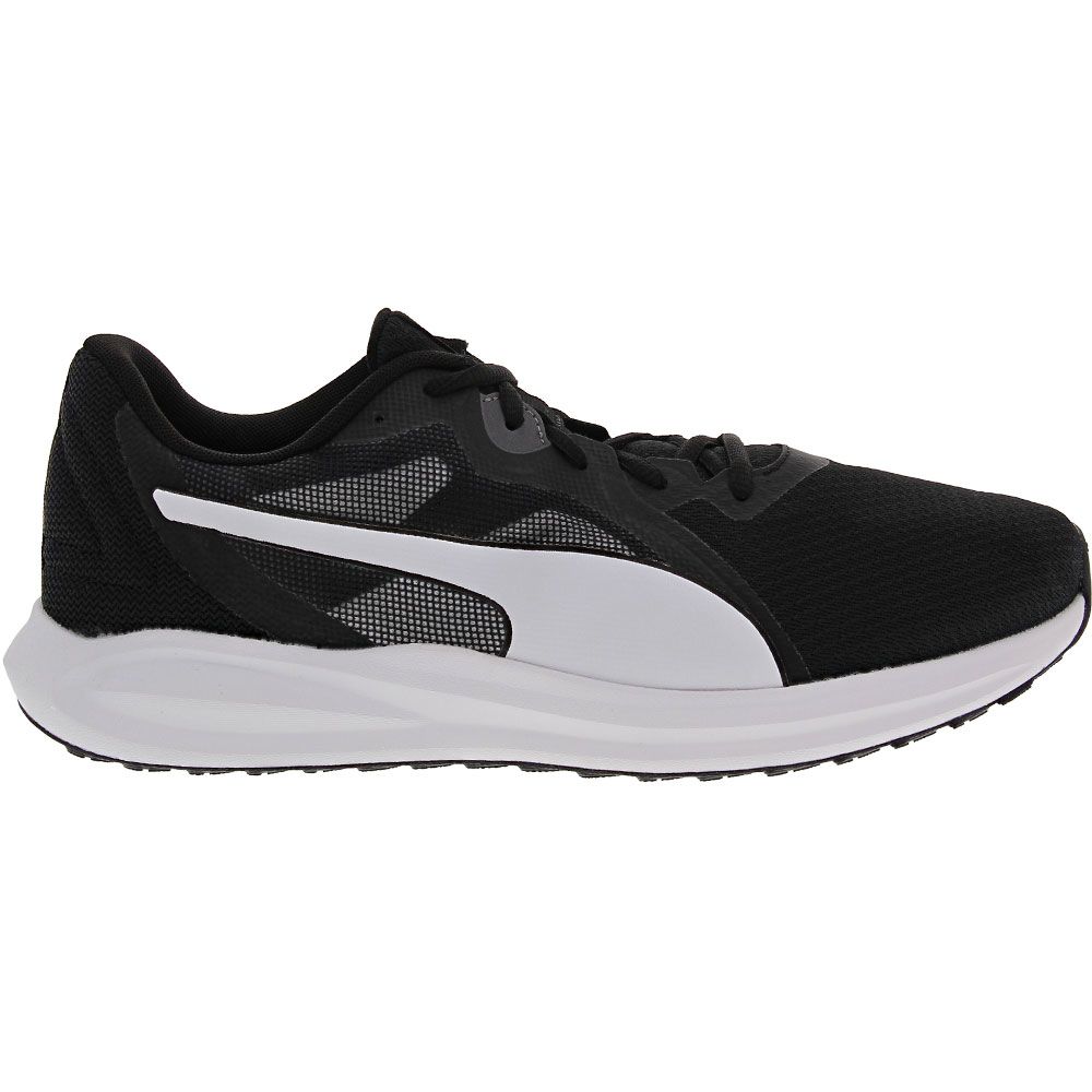 Puma Twitch Runner Mens Running Shoes Black Grey White Side View
